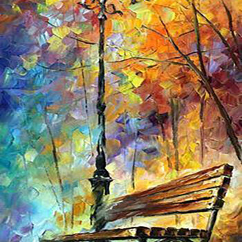 绘画 标题为“The Colors of Autumn” 由Aryawansa Kumarasinghe, 原创艺术品, 丙烯 安装在木质担架架上