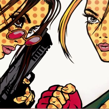 Painting titled "HEROINe" by Mach-One, Original Artwork, Spray paint Mounted on Wood Stretcher frame