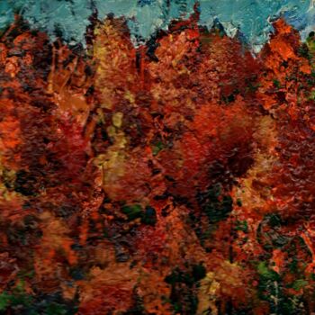 Ζωγραφική με τίτλο "Autumn Forest 3 / О…" από Владимир Абаимов, Αυθεντικά έργα τέχνης, Λάδι
