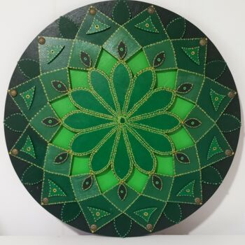 Design intitulée "Mandala efeito 3D" par Estevão Páixão, Œuvre d'art originale, Art de la table