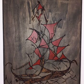 Peinture intitulée "Navegar" par Estevão Páixão, Œuvre d'art originale, Acrylique