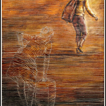 Peinture intitulée "Longue est la route" par Lanto R., Œuvre d'art originale, Acrylique
