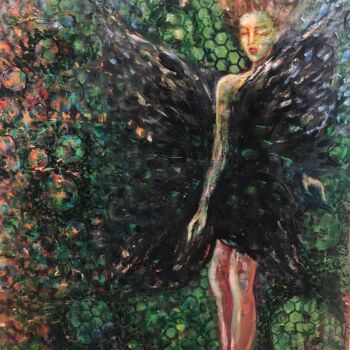 제목이 "Transformation"인 미술작품 Jenny Yusupov로, 원작, 아크릴 나무 들것 프레임에 장착됨