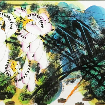 Peinture intitulée "Long lasting fragra…" par Dayou Lu, Œuvre d'art originale, Pigments