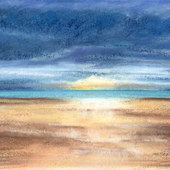 Рисунок под названием "Sea №21(Pastel)" - Elena Petrova, Подлинное произведение искусства, Пастель