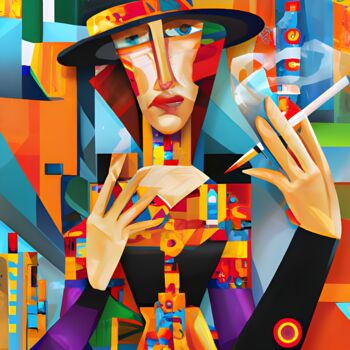 Arte digital titulada "Tristesse" por Lorraine Lyn, Obra de arte original, Imagen generada por IA
