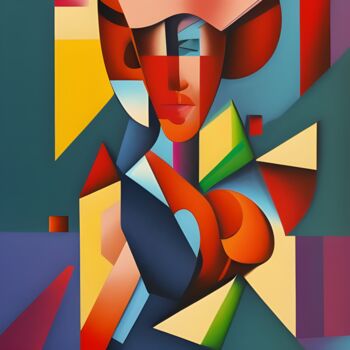 Digitale Kunst mit dem Titel "Allure" von Lorraine Lyn, Original-Kunstwerk, KI-generiertes Bild