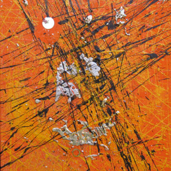 Peinture intitulée "Orange amer" par Sébastien Hauduc, Œuvre d'art originale, Acrylique Monté sur Châssis en bois