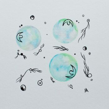 绘画 标题为“Ailleurs” 由Alice Chamoret, 原创艺术品, 水彩