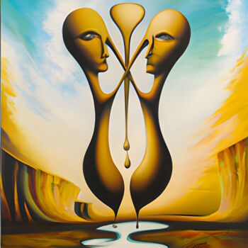 Arte digitale intitolato "Soulmates" da Lorraine Lyn, Opera d'arte originale, Immagine generata dall'IA
