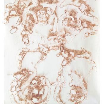 Painting titled "La Musa de Leonardo…" by Albert Cruells, Original Artwork, Pigments Mounted on Wood Panel