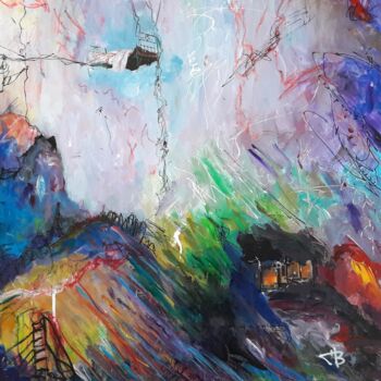 Malerei mit dem Titel "Dream of a night" von Hubertus Brunstering, Original-Kunstwerk, Acryl