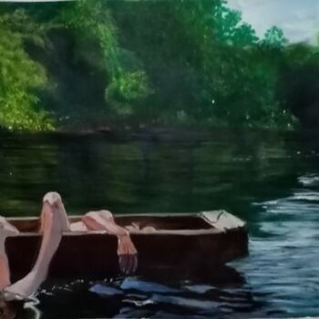 Peinture intitulée "Le repos" par Majolambeau, Œuvre d'art originale, Acrylique