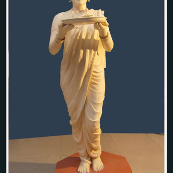 Escultura titulada "Aarti[For sale in m…" por Supriya Shinde, Obra de arte original, Arcilla polimérica