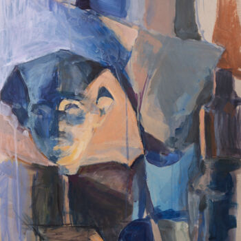 Painting titled "Abu Simbel" by Ioannis Filippopoulos, Original Artwork, Acrylic