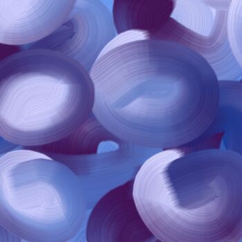 Digitale Kunst getiteld "Buble blue" door Marzena Wisinska, Origineel Kunstwerk, Digitale fotografie