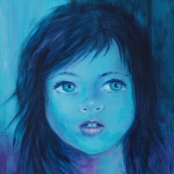 Painting titled "Candeur" by Colette Tournier, Original Artwork, Acrylic Mounted on Wood Stretcher frame