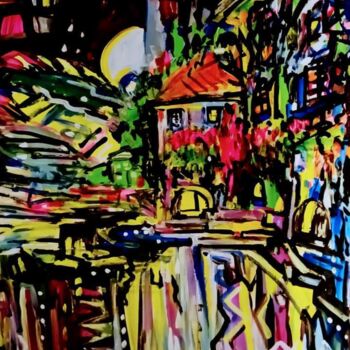 Schilderij getiteld "Residence" door Oriental Empyrean - The Art Gallery, Origineel Kunstwerk, Acryl