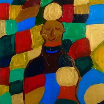 Painting titled "Renaissance bouddhi…" by Chrystelle Ragot, Original Artwork, Acrylic