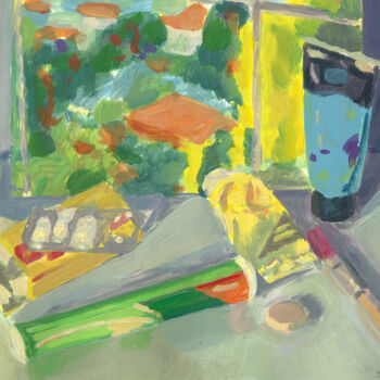 Peinture intitulée "Peinture de confine…" par David Benayoun, Œuvre d'art originale, Acrylique