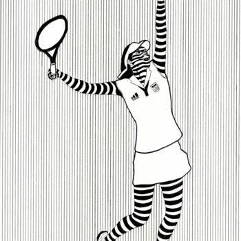 图画 标题为“Serving shot - 2” 由Ibrahim Unal, 原创艺术品, 标记
