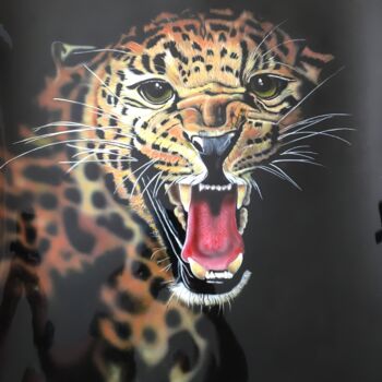 Painting titled "Luipaard" by Airbrush Art Tp, Original Artwork, Airbrush