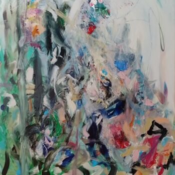 Peinture intitulée "Summer Falling" par Jan O'Sullivan, Œuvre d'art originale, Acrylique Monté sur Châssis en bois