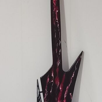 Design intitulée "Ilusão de guitarra" par Estevão Páixão, Œuvre d'art originale, Acrylique Monté sur Châssis en bois