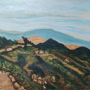 Ζωγραφική με τίτλο "MOUNTAIN MOODS" από Anandswaroop Manchiraju, Αυθεντικά έργα τέχνης, Λάδι