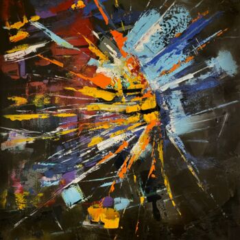 Painting titled "Lichtblicke" by Yevhenii Mishchenko, Original Artwork, Acrylic