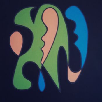 Peinture intitulée "Échos Intérieurs" par Yahya Ahssaini, Œuvre d'art originale, Acrylique Monté sur Châssis en bois
