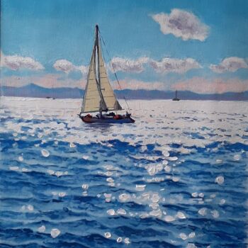 Pintura intitulada "Sunny day 05" por Garry Arzumanyan, Obras de arte originais, Óleo Montado em Armação em madeira