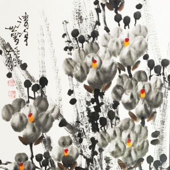 Malerei mit dem Titel "Fresh world 清净世界 （N…" von Dayou Lu, Original-Kunstwerk, Pigmente