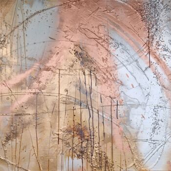 Painting titled "CARTOGRAPHIE DU MON…" by Lorie Renaud, Original Artwork, Acrylic Mounted on Wood Stretcher frame