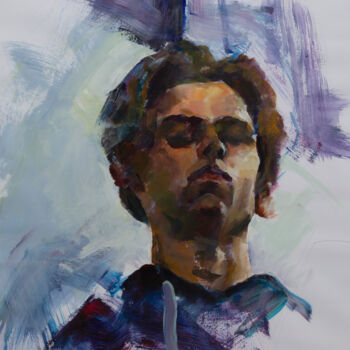 Painting titled "Αυτοπροσωπογραφία /…" by Ioannis Filippopoulos, Original Artwork, Acrylic