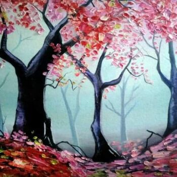 「The Pink-side of Ro…」というタイトルの絵画 Oriental Empyrean - The Art Galleryによって, オリジナルのアートワーク, オイル