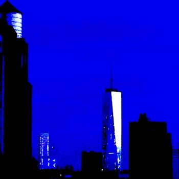 Fotografie getiteld "Freedom Tower 1000a" door Ken Lerner, Origineel Kunstwerk, Digitale fotografie