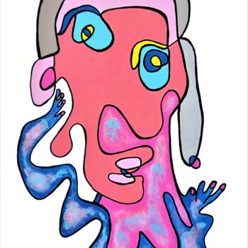 Painting titled "''Neighbor'' . Abst…" by Murat Rey, Original Artwork, Acrylic