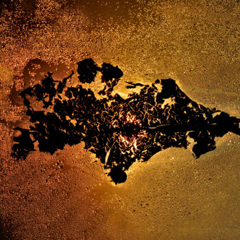 Fotografia intitolato "Dead Leaf under Fro…" da Eric Taylor, Opera d'arte originale, Fotografia digitale
