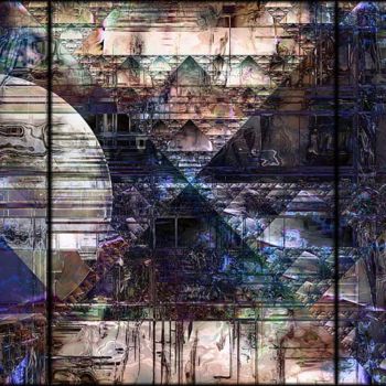 Peinture intitulée "PYRAMIDES (center/p…" par Pix-Peinture Kabuki, Œuvre d'art originale, Huile