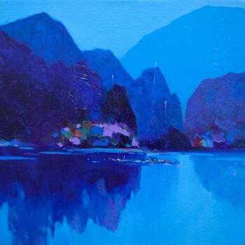 Peinture intitulée "Ha Long Bay No.67" par Khanh The Bui, Œuvre d'art originale, Acrylique
