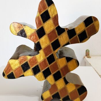 Γλυπτική με τίτλο "PUZZLE  ACROBATE" από Flod, Αυθεντικά έργα τέχνης, Ακρυλικό