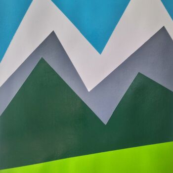 Pittura intitolato "Mountain in spring" da Philippe Dailler, Opera d'arte originale, Acrilico
