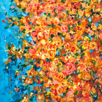 Malerei mit dem Titel "Journée ensoleillée…" von Taisiia Gruzdeva, Original-Kunstwerk, Acryl