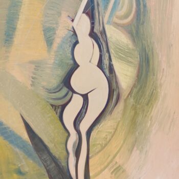 Peinture intitulée "Sur la plage" par Sannier Alain, Œuvre d'art originale, Huile Monté sur Châssis en bois