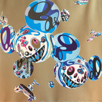 Printmaking titled "Reversal DNA" by Takashi Murakami, Original Artwork, Lithography Mounted on Cardboard
