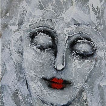 「Maria la bailarina.…」というタイトルの絵画 Albert Cruellsによって, オリジナルのアートワーク, エンカウスティーク ウッドパネルにマウント