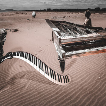 摄影 标题为“le facteur de piano” 由Pierre Wurtz, 原创艺术品, 数码摄影 安装在铝上
