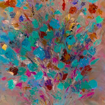 Digital Arts titled "LE BOUQUET Edited V…" by Philippe Ceulemans, Original Artwork, 2D Digital Work Mounted on Aluminium