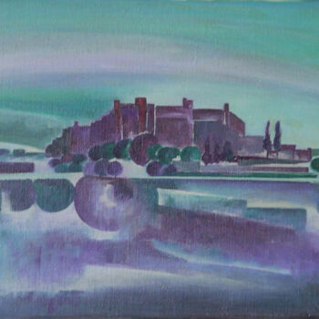 Peinture intitulée "ANTIBES LE FORT CAR…" par Michèle Froment, Œuvre d'art originale, Huile Monté sur Châssis en bois